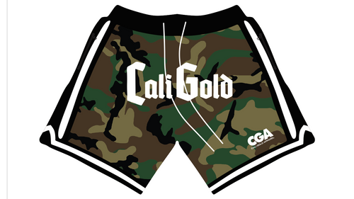 CALI GOLD CAMMO SHORTS