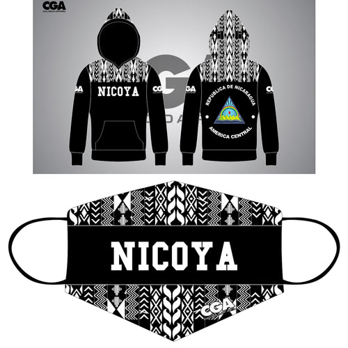 Black NICOYA HOODIE and mask